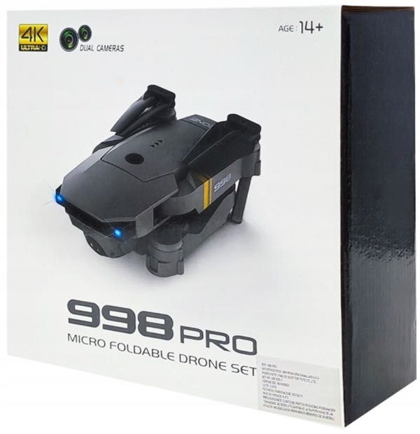 DRON 998 PRO Kamery 4K Full HD WIFI Zabawka Zawis NA DZIEŃ DZIECKA