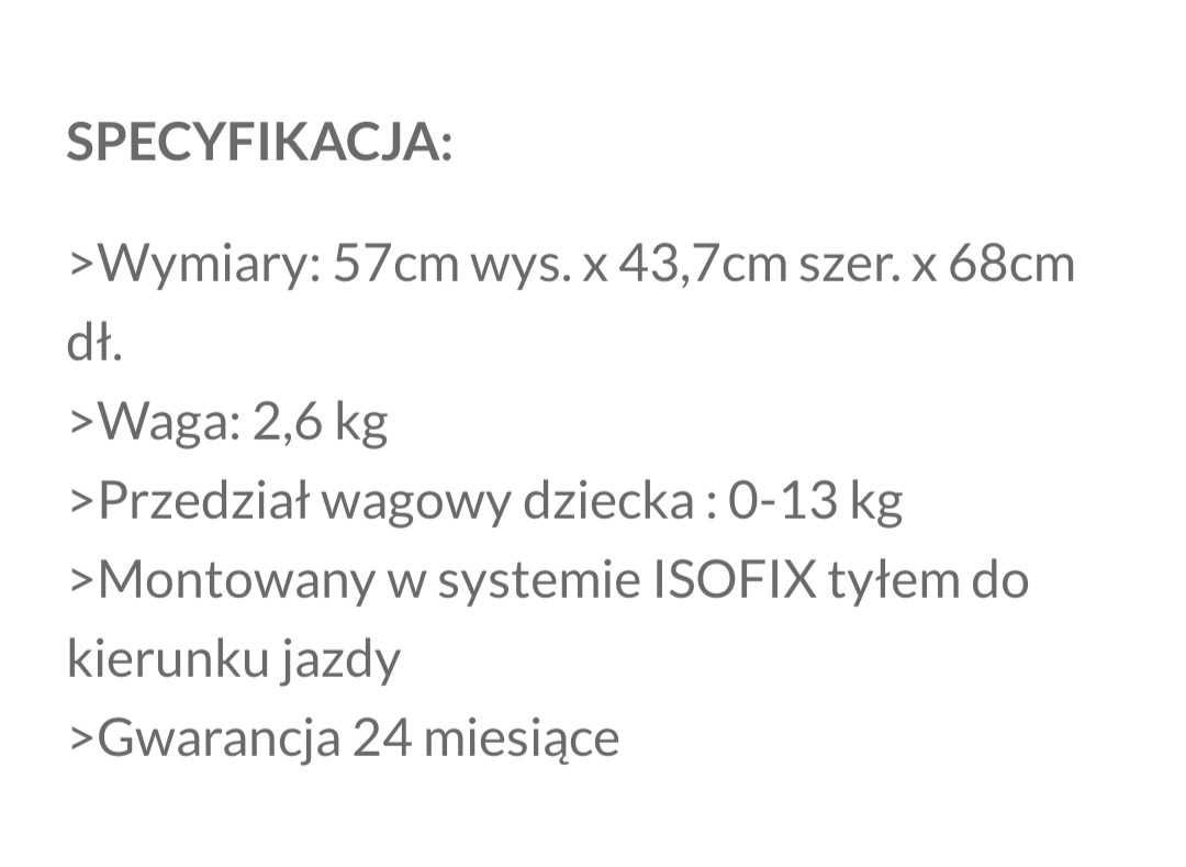 Fotelik samochodowy nuna pipa lite lx 0 -13 kg z bazą isofix .