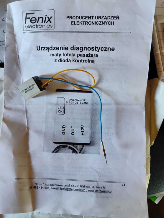 Emulator zapinka pasów do mercedesa i bmw urządzenie diagnostyczne