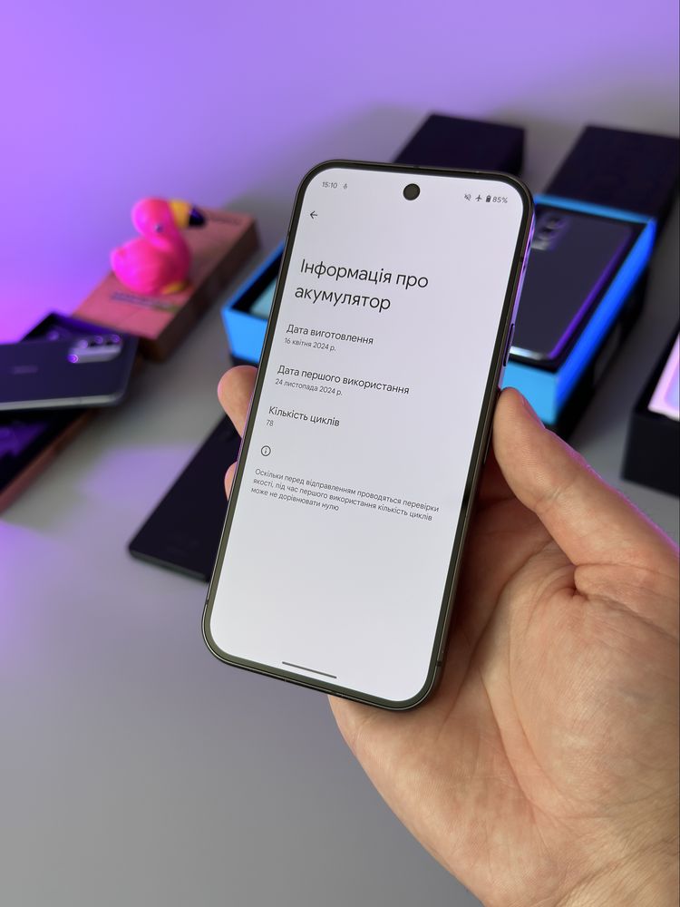 Google pixel 9 pro 16/128 obsidian 100% акумулятор