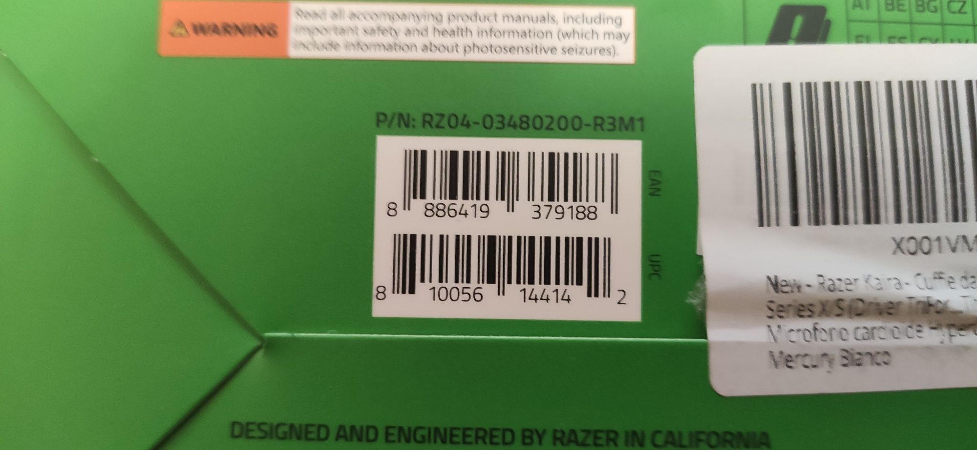 Навушники з мікрофоном Razer Kaira for Xbox White (RZ04-03480200-R3M1)