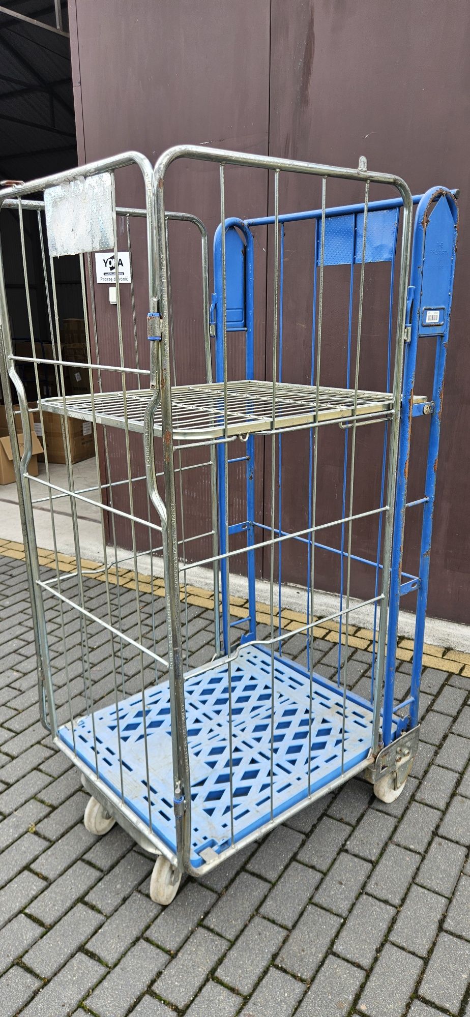 Wózek magazynowy kurierski transportowy siatkowy