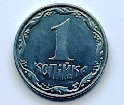 Українська монета 1 копійка  2008 року