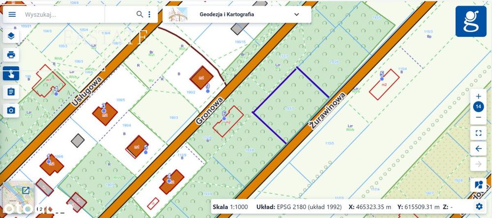 Działka Budowlana 31 x 42m/Zalesie Żabia Wola - S8