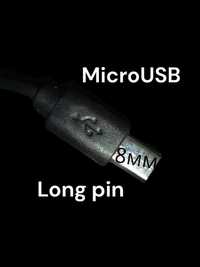 Кабель USB-microUSB 8mm Long pin Длинный штекер 8мм