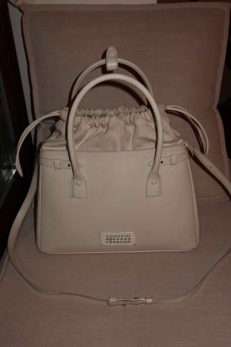 Сумка Maison Margiela 5AC Canvas Bag з телячої шкіри, біла