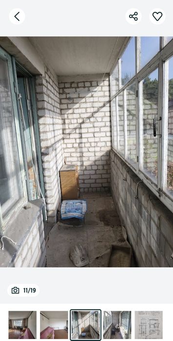 Продається однокімнатна