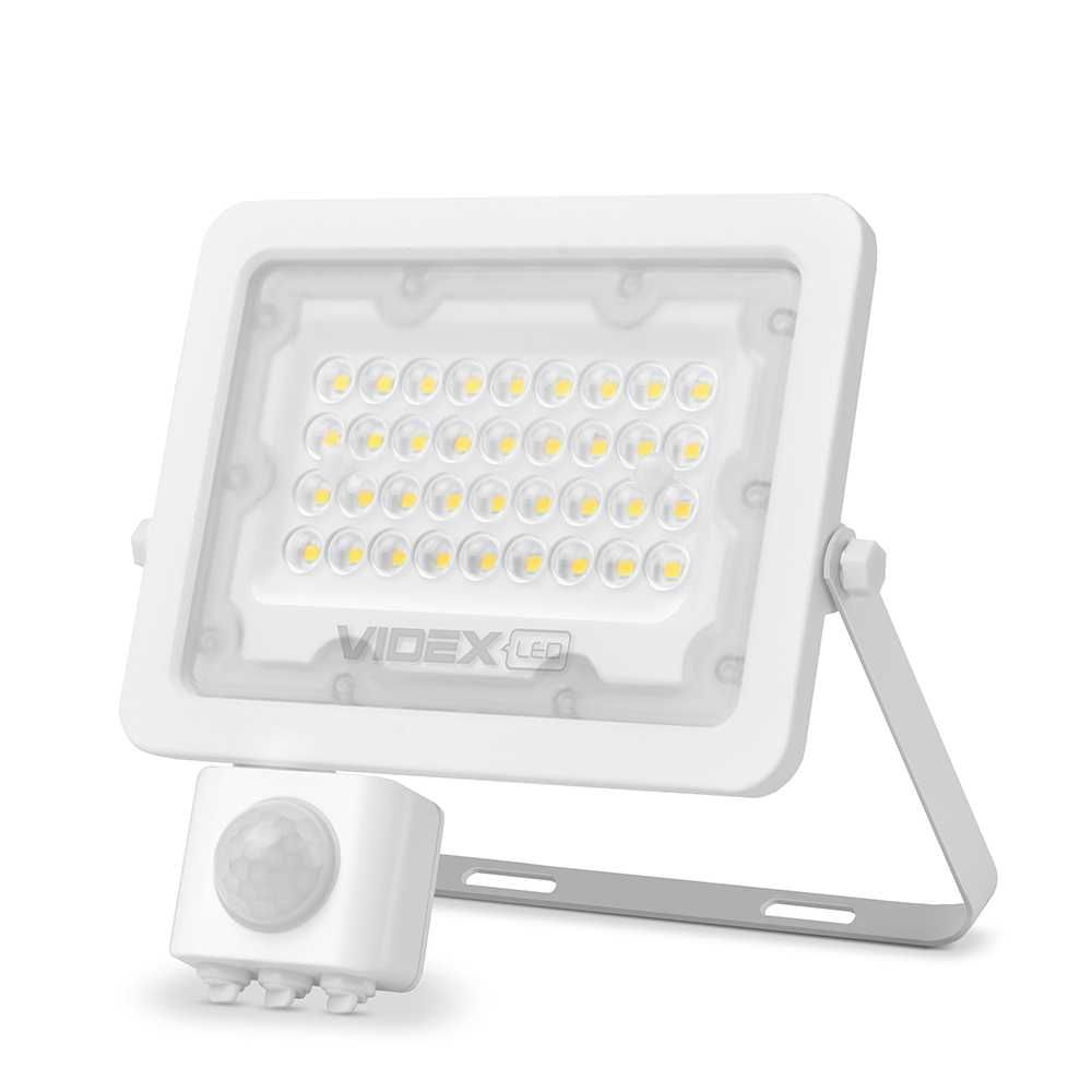 Якісний LED прожектор VIDEX F2e 30W з датчиком руху та освітленості