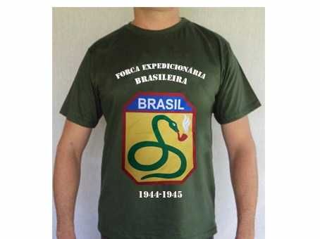 T-shirt Militar  segunda guerra, Brasil , Feb