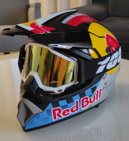 Kask Red Bull NOWY rozm.M+GOGLE gratis Motocross Cross off-road