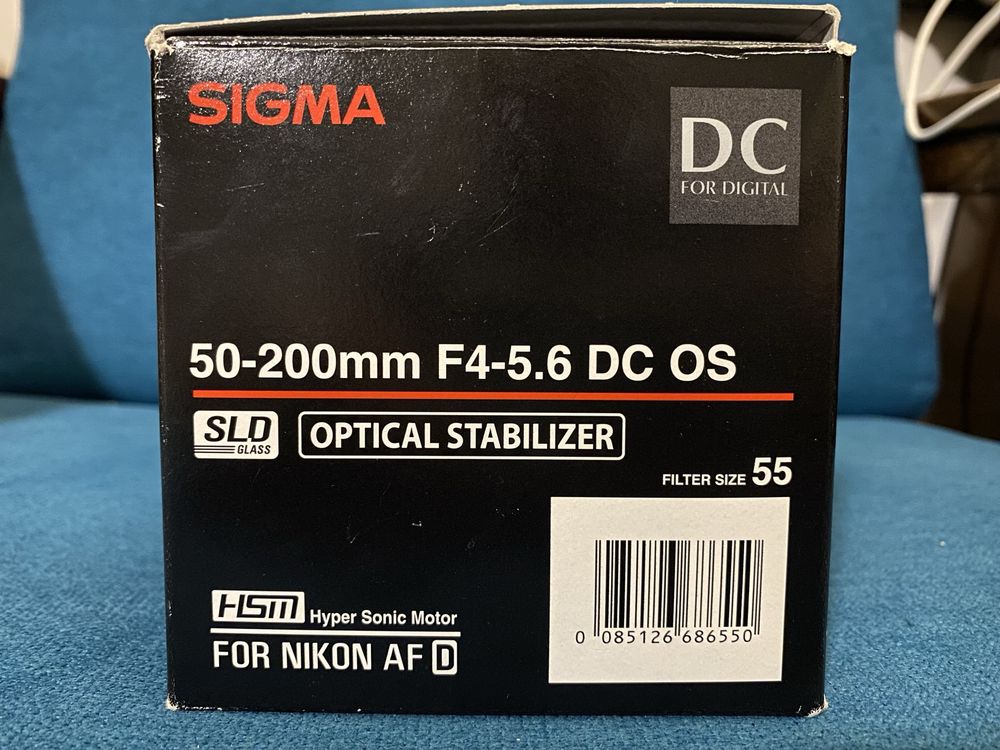 Obiektyw Sigma 50-200 mm F 4-5.6 DC OS. mocowanie Nikon