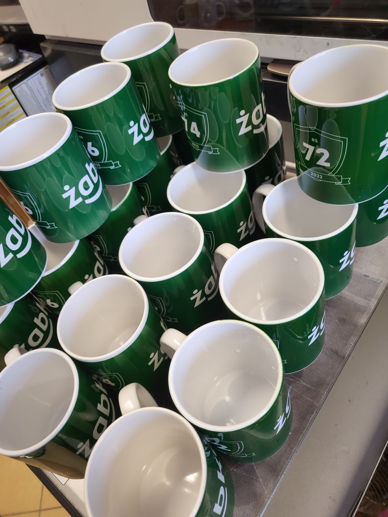 10 kubków 330ML - KUBKI z własnym TWOIM KOLOROWYM nadrukiem LOGO napis