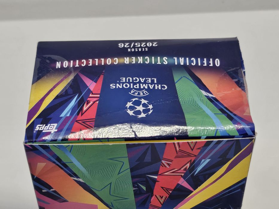 Box z naklejkami Topps UEFA Champions League na sezon 2025 26
