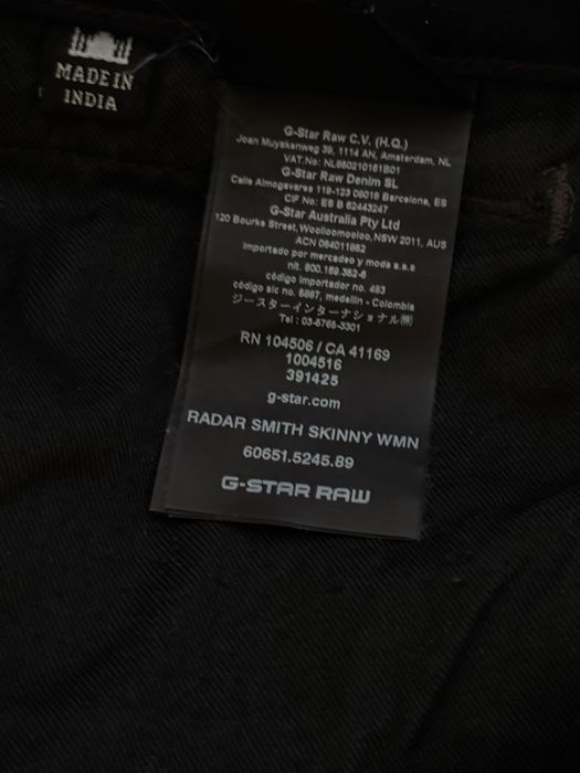 Czarne jeansy męskie G-Star – Skinny - Elastyczne - 30/32 - Jak Nowe!