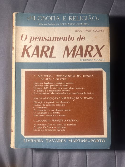 Livro “O pensamento de Karl Marx” de Jean-Yves Calvez