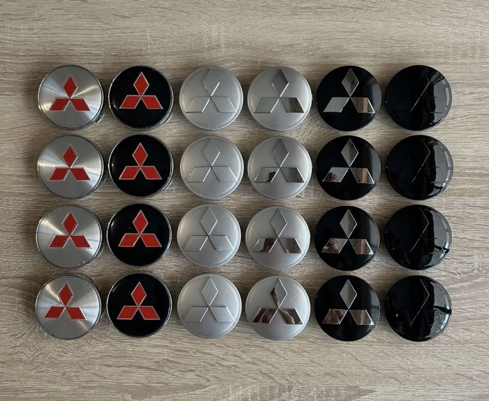 Conjunto Centros Mitsubishi 56mm 60mm 65mm 68mm 75mm 81mm
