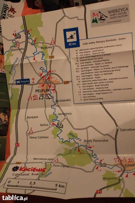 Mapa-Szlak wodny-Wierzyca-Klonówka-Gniew-Kociewie-250