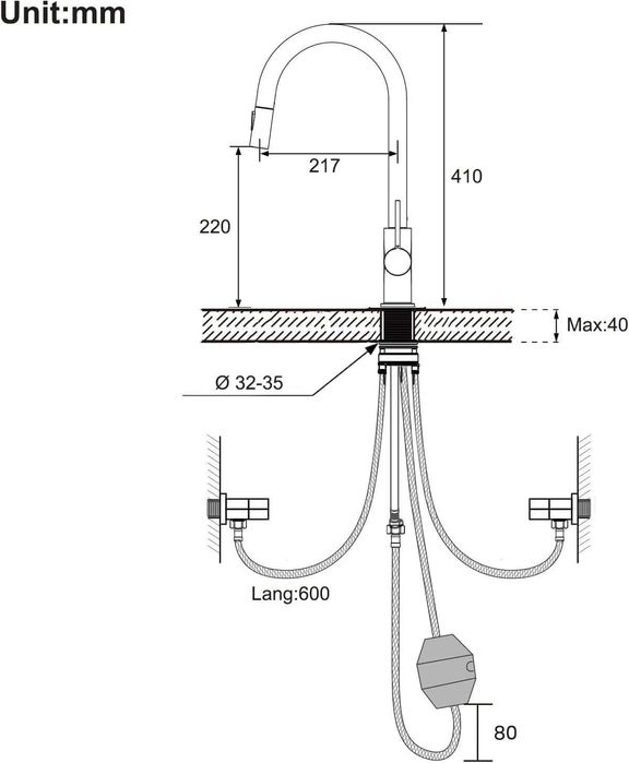 Змішувач для кухні кухонний змішувач кран Lonheo