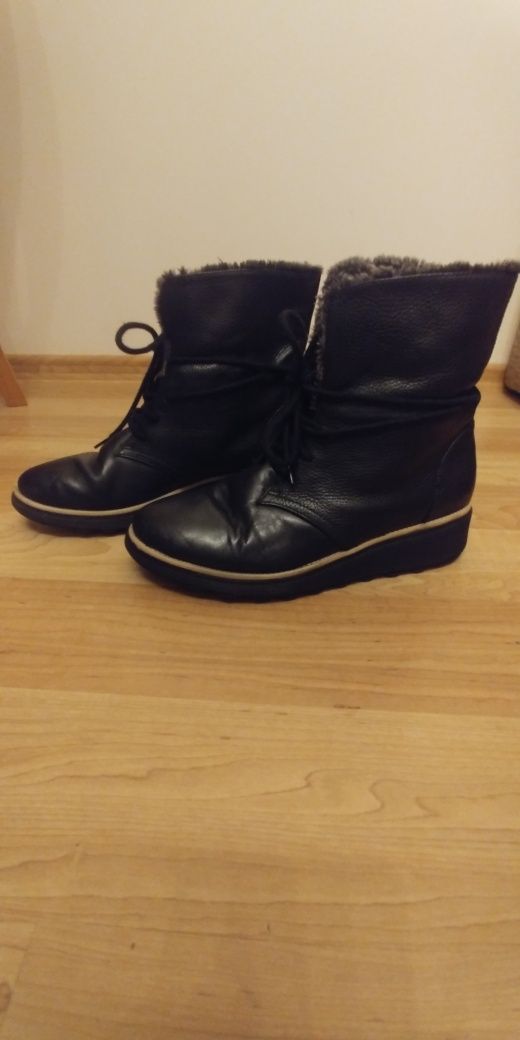 Botki damskie Clarks r.38 czarne