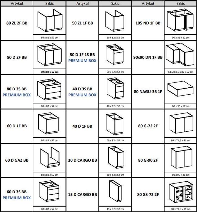 Meble Kuchenne Szafki Kuchenne Modułowe Zestaw Mebli do Kuchni