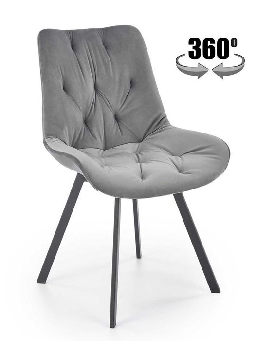 Krzesło do jadalni obrotowe K519 velvet pikowane różne kolory