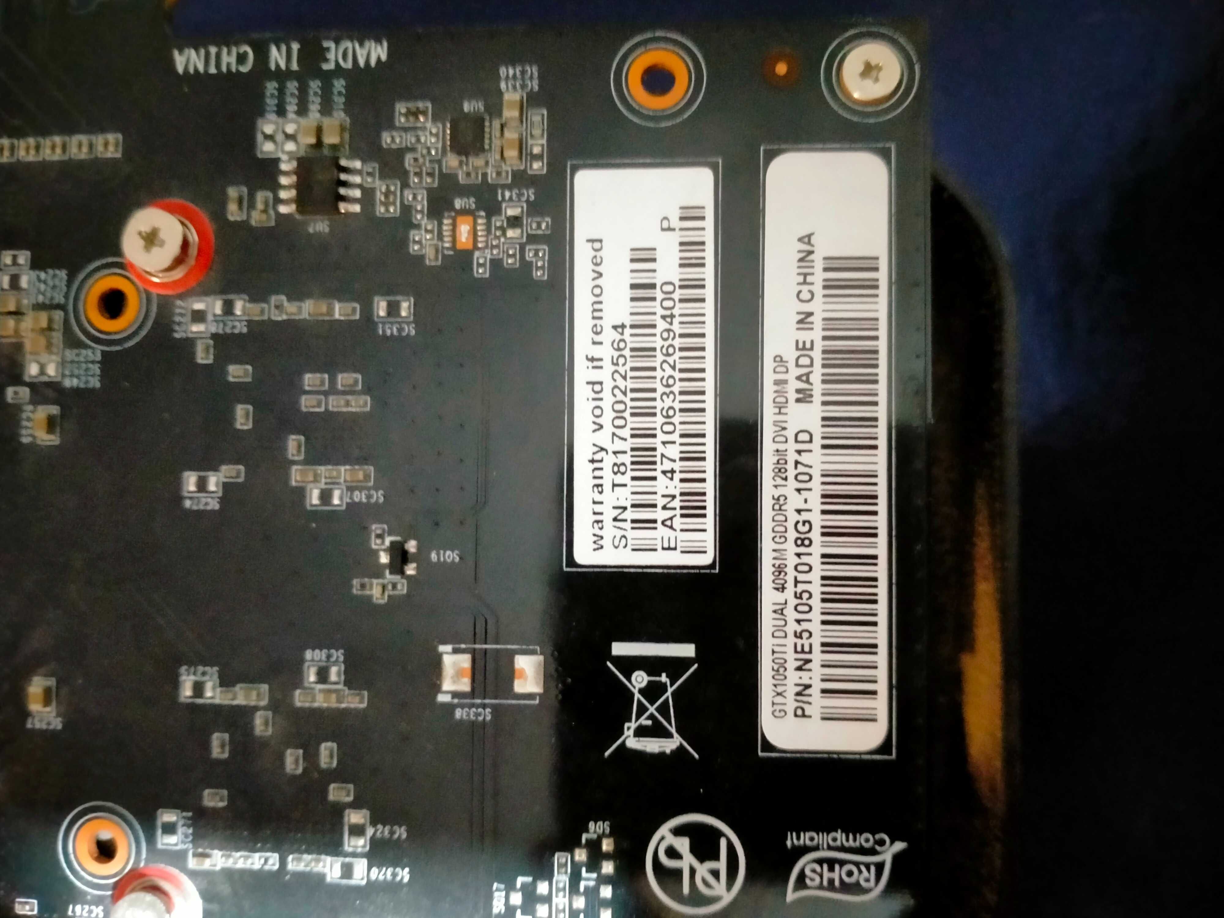 ПК: I5-2500+ Palit 1050TI 4GB