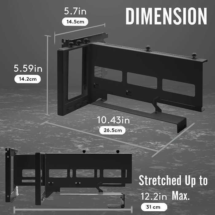 EZDIY-FAB Uchwyt pionowy do GPU PCIe 4.0, uchwyt karty graficznej