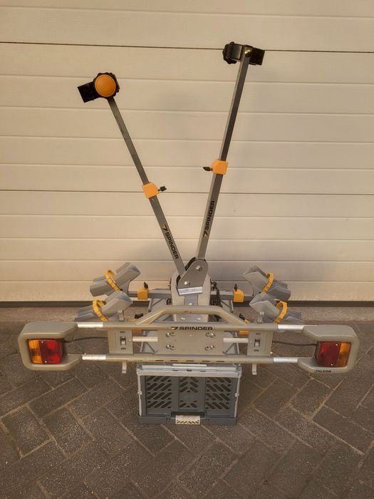 Bagażnik rowerowy Spinder Falcon na 2 rowery uchylny rozsuwane lampy