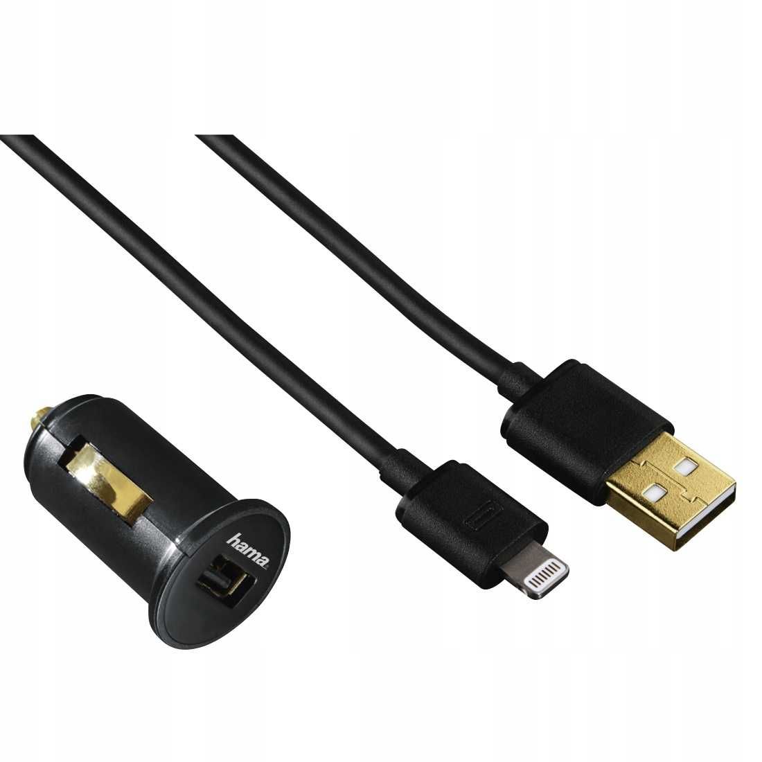 Hama Ładowarka samochodowa Apple LIGHTNING 2,4A  8- PIN MFI