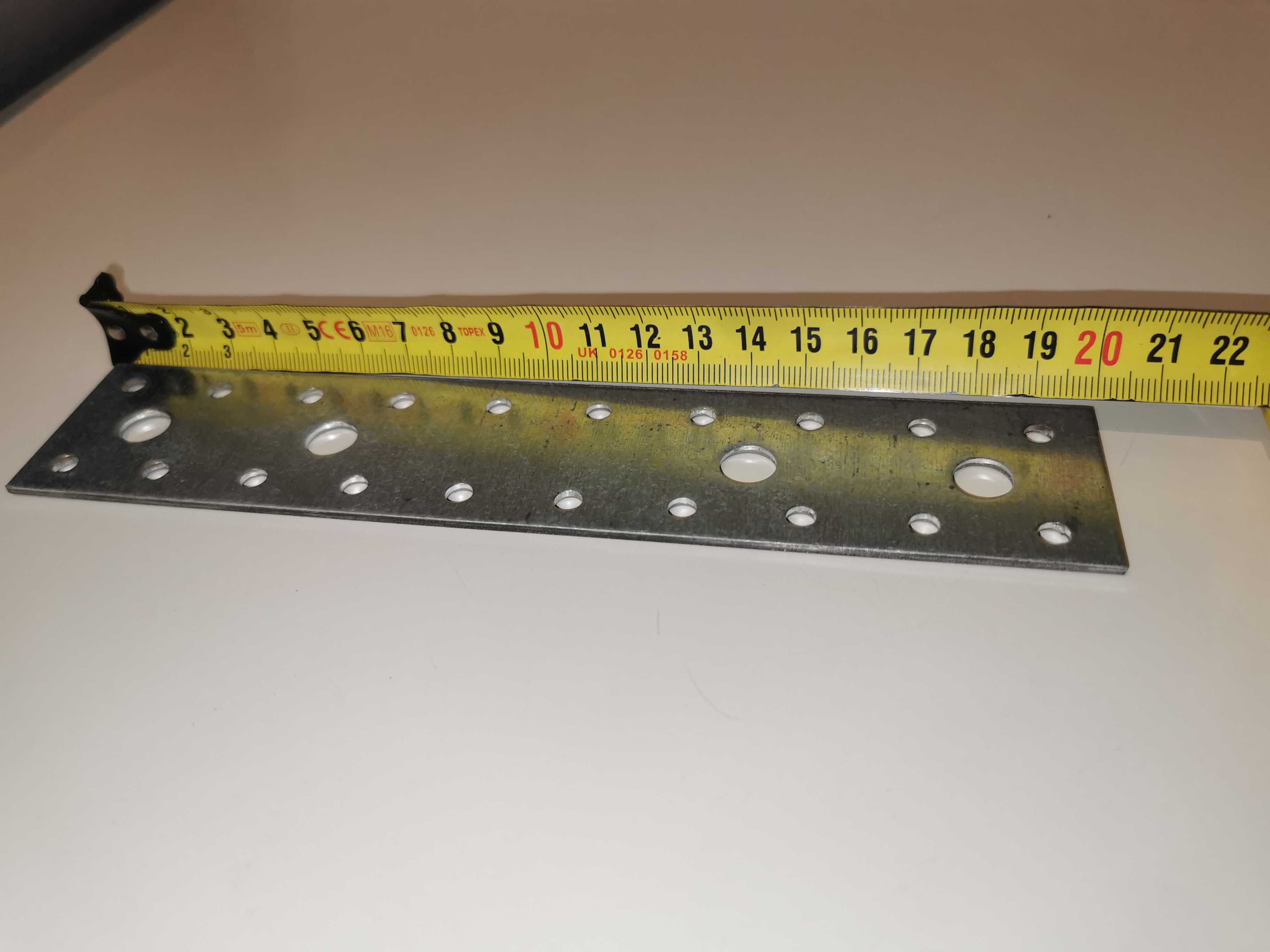 Łącznik ciesielski, płaski, płytka, ocynkowany 40x200x2.5mm - 1 sztuka