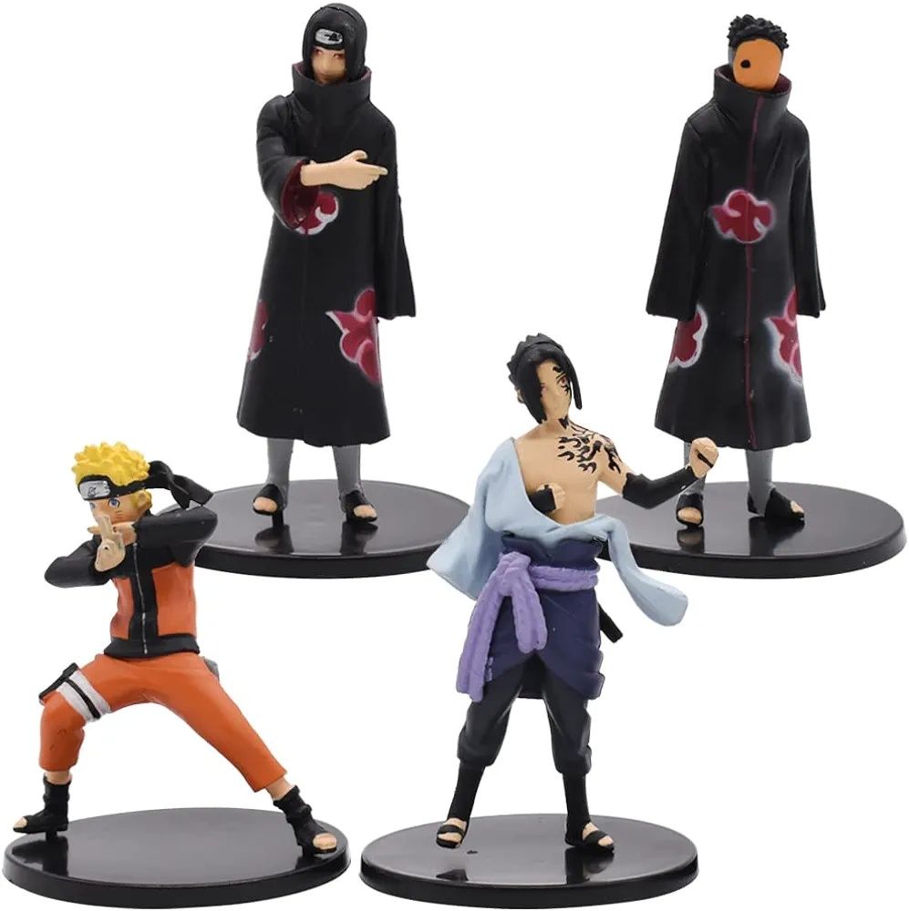 Zestaw figurek Naruto 4 szt dekoracja tortu