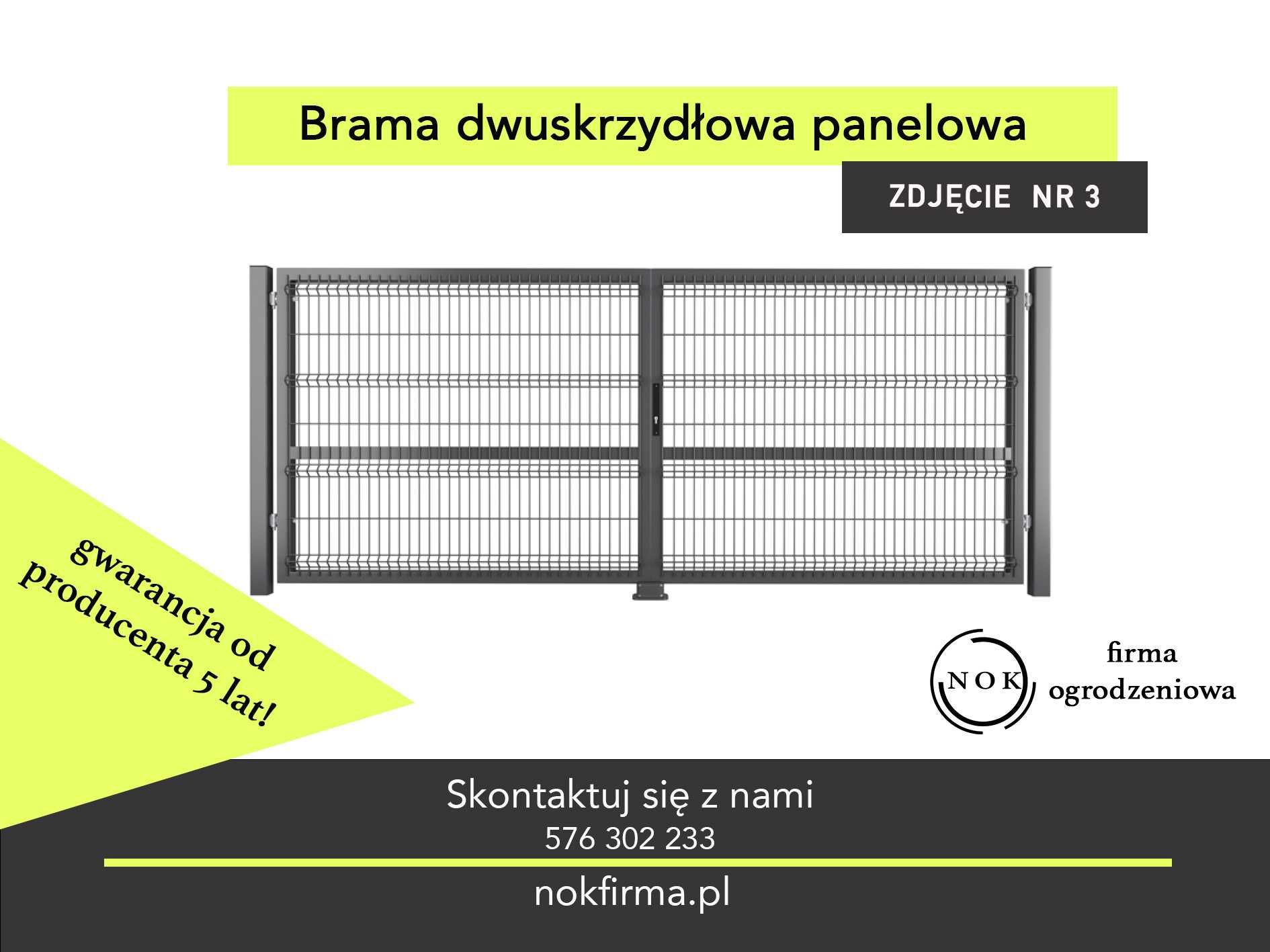 Producent bram ogrodzeniowych * Niskie ceny*Terminy 20 dni z dostawą
