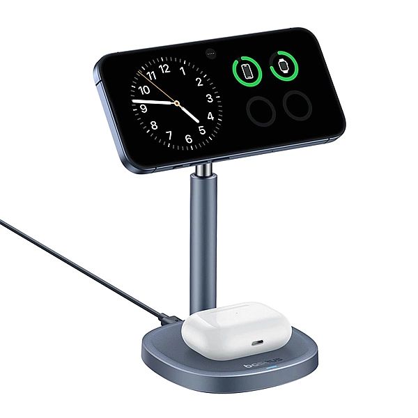 Ładowarka indukcyjna Baseus Orbit 2 Pro MagSafe Qi2/20W 2 w 1 z chłodz