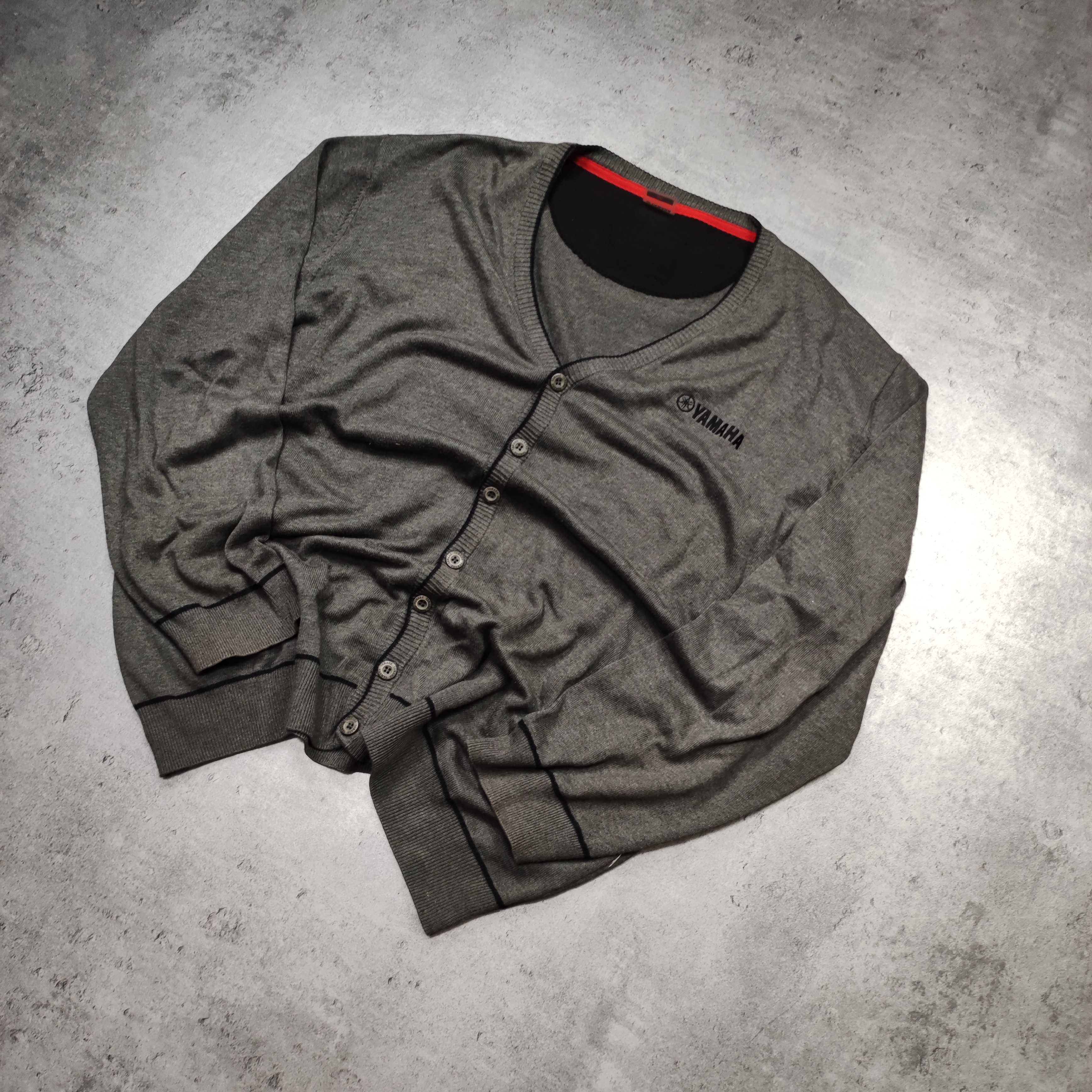 MĘSKI Sweter Kardigan Rozpinany OFICJALNA Kolekcja Yamaha Haft Logo