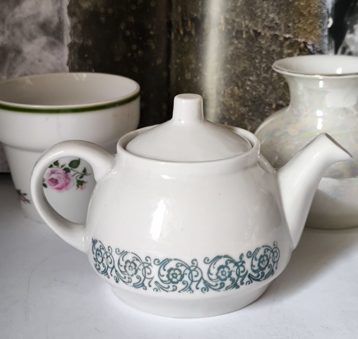 Zaparzacz do herbaty dzbanuszek piękna stara porcelana Bogucice