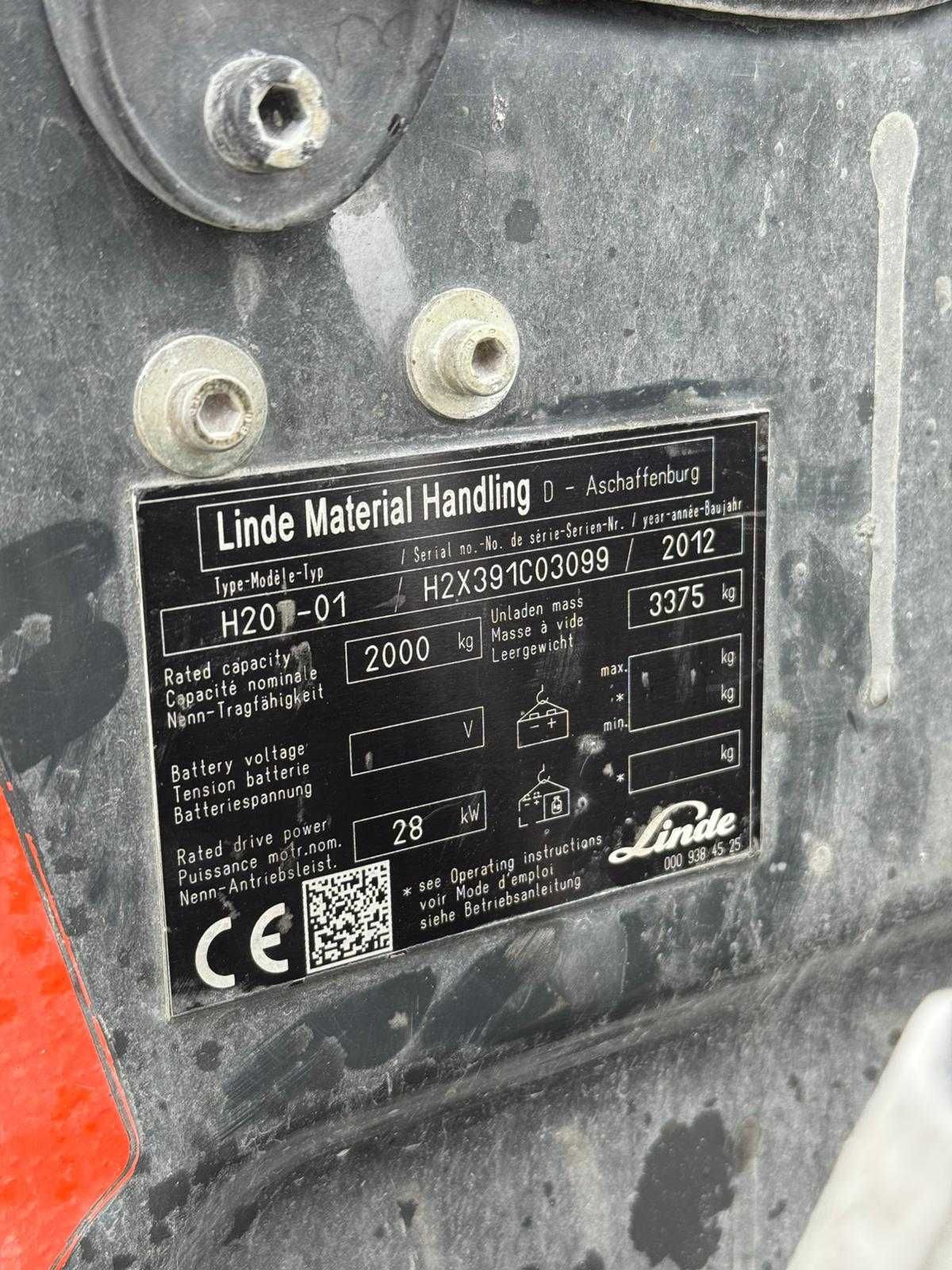 Wózek widłowy Linde H20T TRIPLEX z 2014 r podnoszenie 4 m UDT gaz LPG