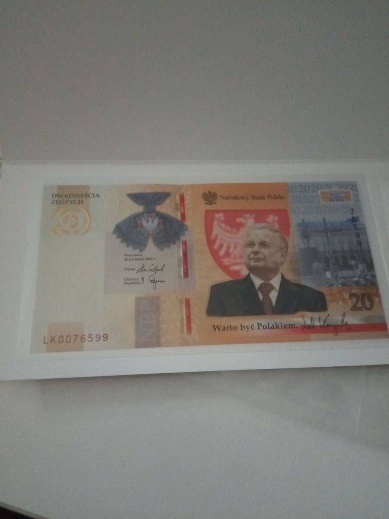 Banknot 20zł Lech Kaczyński