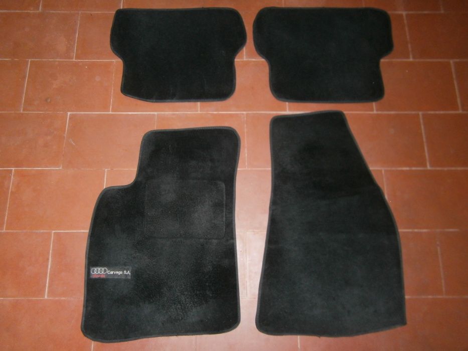 Tapetes alcatifa pretos P/ AUDI e SEAT-(2 conjuntos)-Baixo Preço