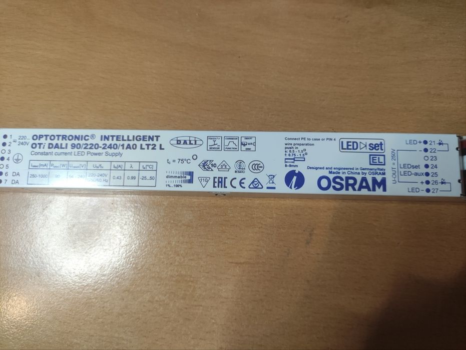 Zasilacz LED 90W Osram Oti Dali 90/220-240/1a0 lt2 l