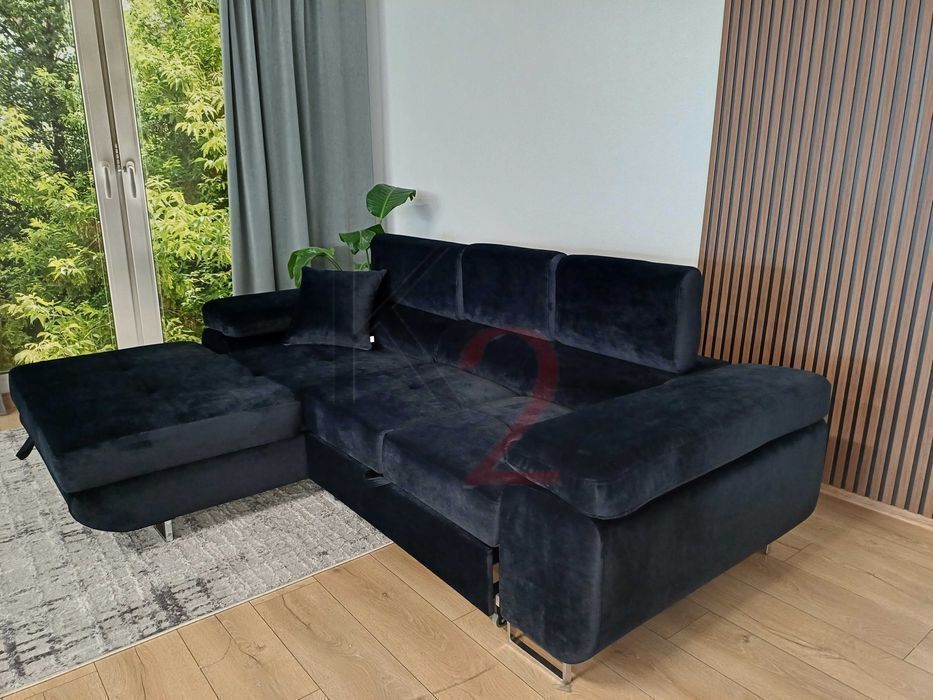 Narożnik ALEX MINI, rogówka, USB rozkładana kanapa sofa +GRATIS