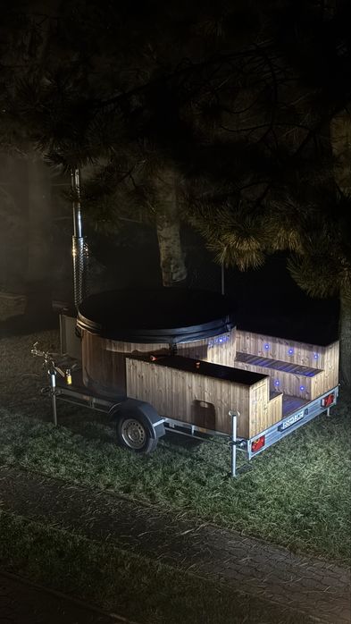 Balia mobilna/ ogrodowa/ jacuzzi na kołach/ bania/ mobilne spa