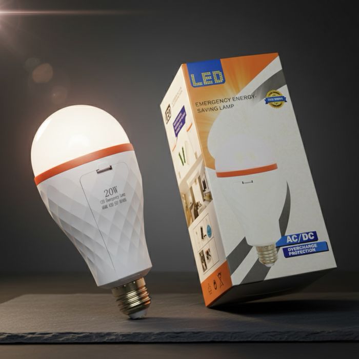 Світлодіодна аварійна акумуляторна Led лампа 20W 6500К E27