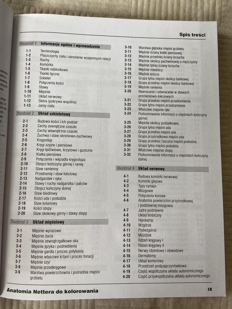 Anatomia Nettera do kolorowania John T.Hansen