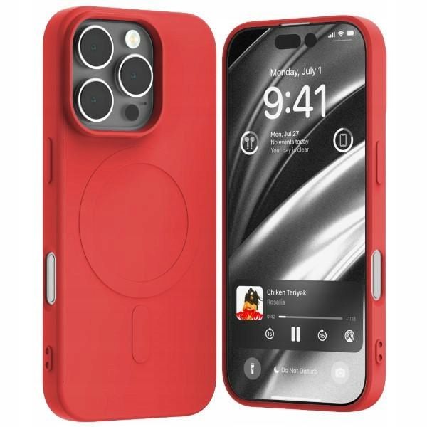 Etui do iPhone 16 Pro Mercury MagSafe Silikonowe czerwone