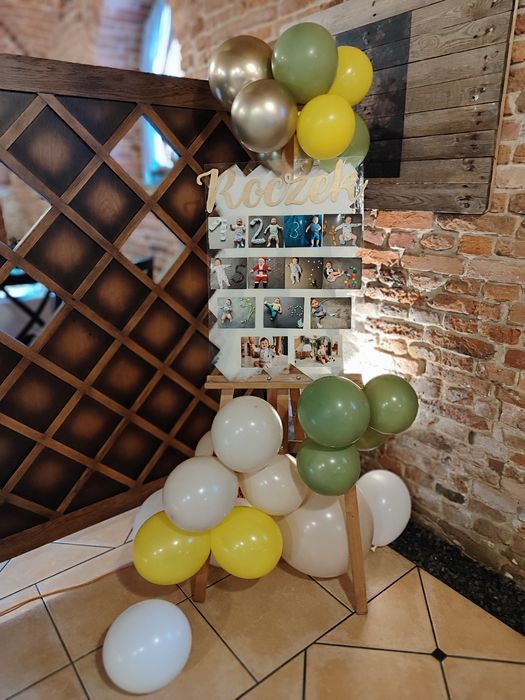 Ścianki balonowe na Roczek Chrzest Urodzinki tematyczne wynajem box