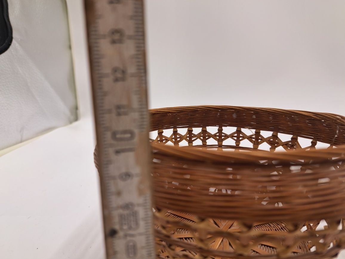 Wiklinowa osłonka mała 14 cm na doniczkę boho plecionka