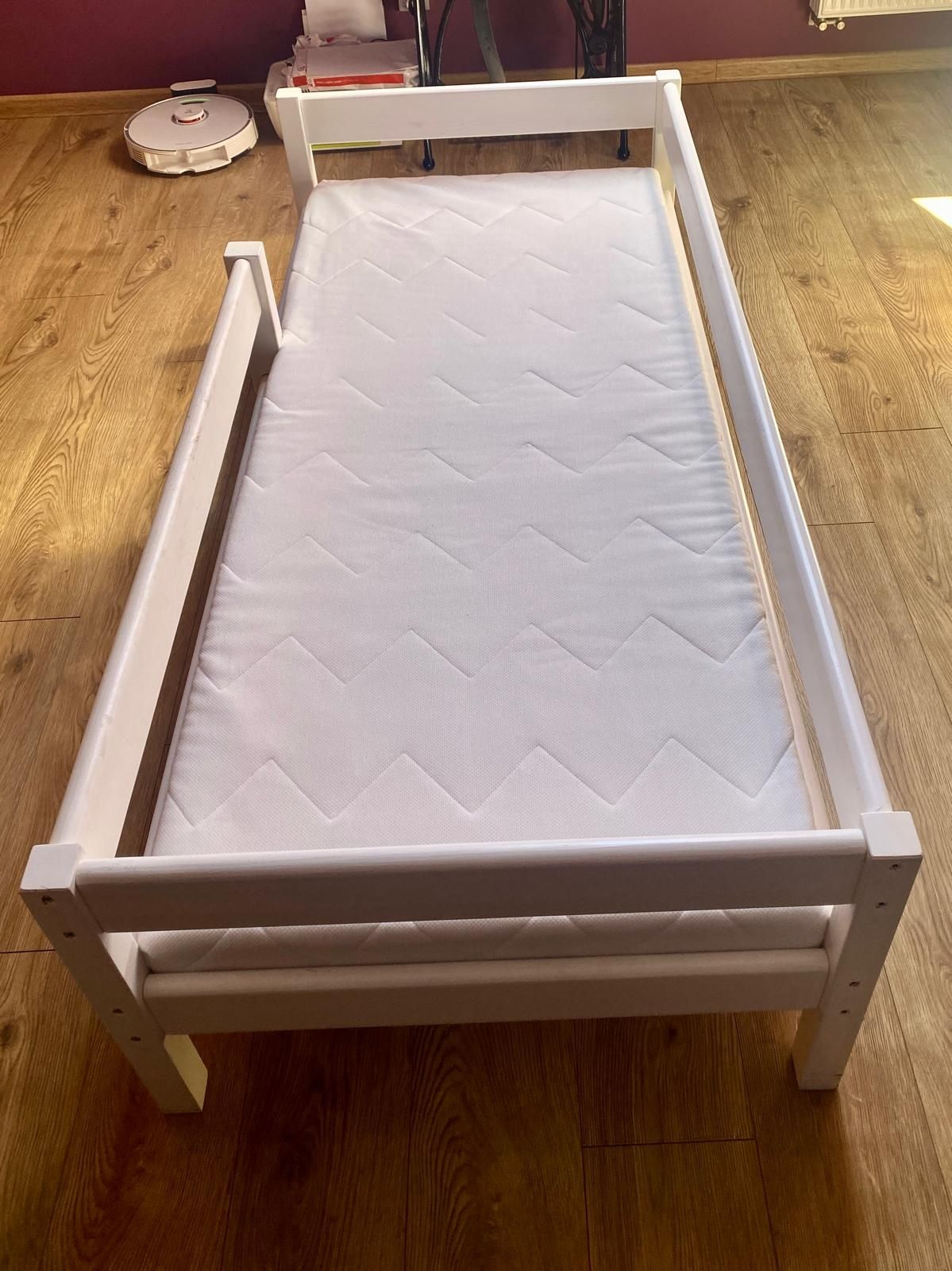 Łóżko dziecięce 70x160 białe + materac Ikea