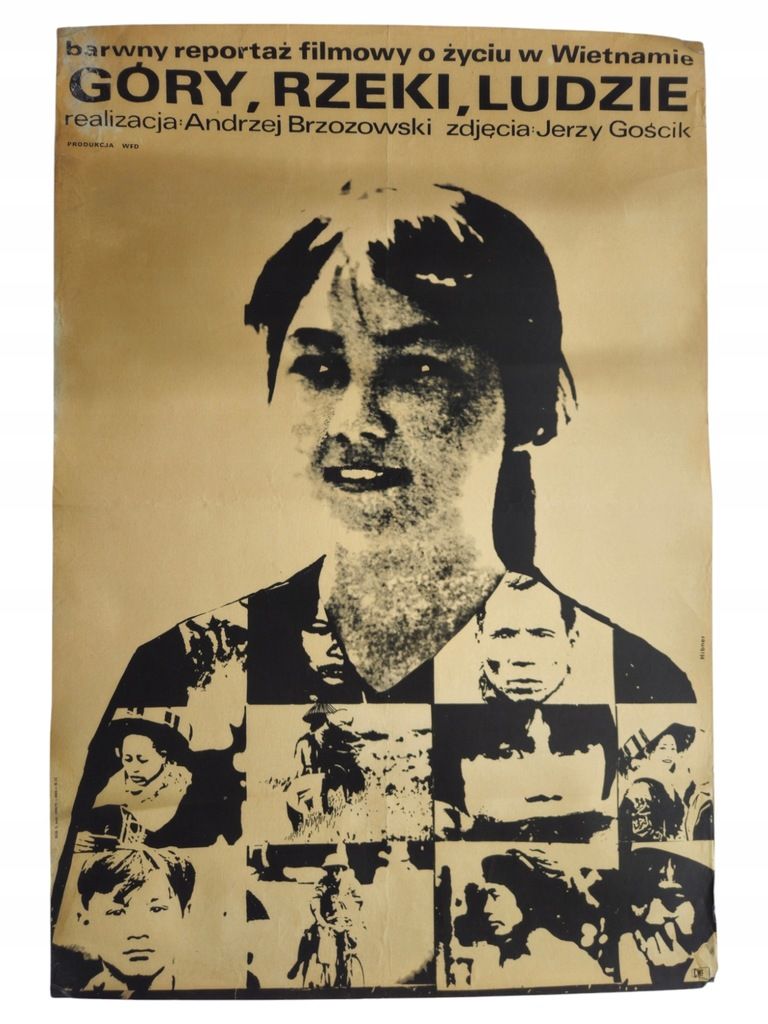 Plakat Filmowy Kolekcjonerski Góry Rzeki Ludzie Oryginał 1972 r.
