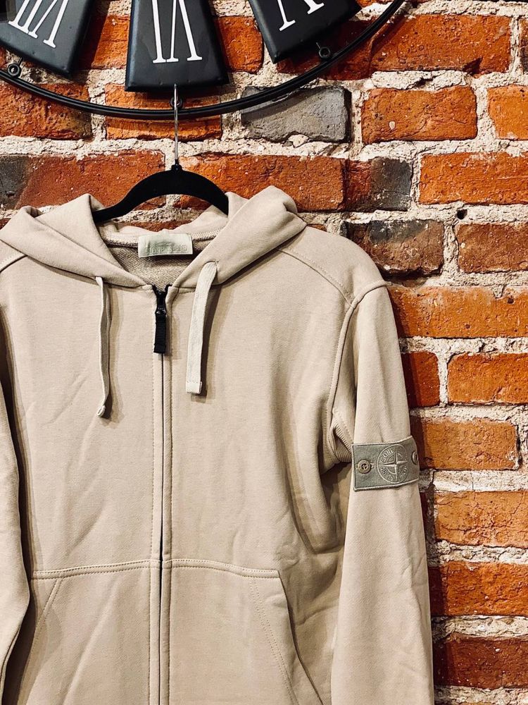 Zip hoodie Stone Island Ghost patch patka bluza z kapturem logo SI