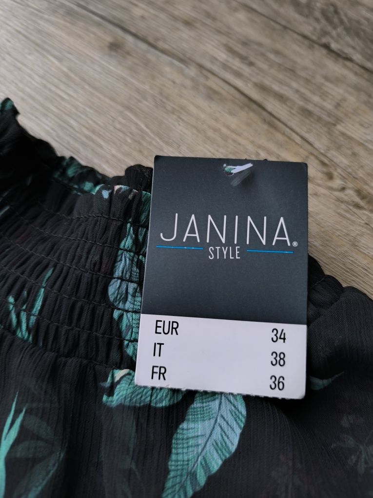 Bluzeczka damska na długi rękaw przezroczysta Janina rozmiar XS 34